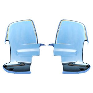 Coppia Calotte Spechietto Retrovisore Cromata Transit