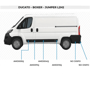 modanature lato sinistro passo medio per ducato, boxeer, jumper e movano
