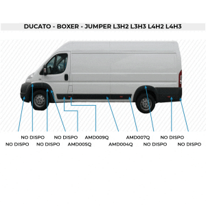 Modanature lato sinistro per boxer,jumper, ducato e movano