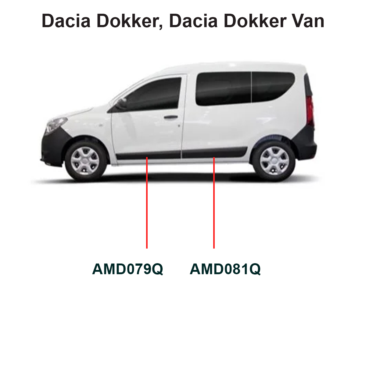 Modanature Lato Sinistro Dacia Dokker